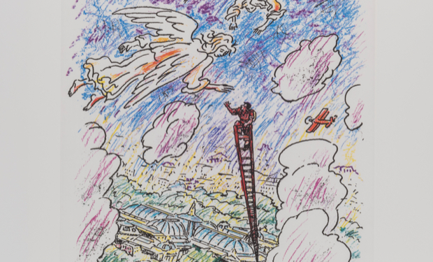 Un dettaglio dell'opera 'How to meet an angel' di Ilya Kabakov